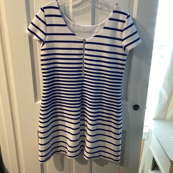 Lilly Pulitzer Layton Blue/White Striped Shift Dress - Picture 4 of 5